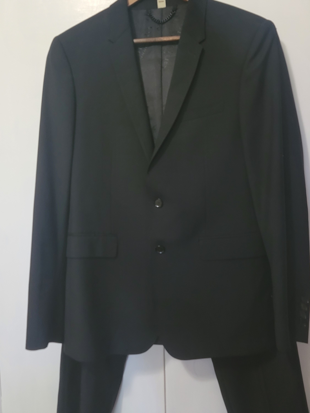 Burberry London  Black Two-Button Men's Suit Blazer
